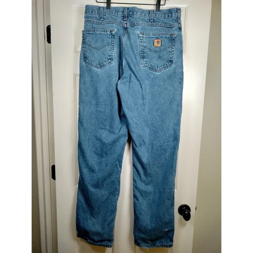 Carhartt B172 DST Flannel Lined Jeans Men's Tag 36x36 Measured 35x34